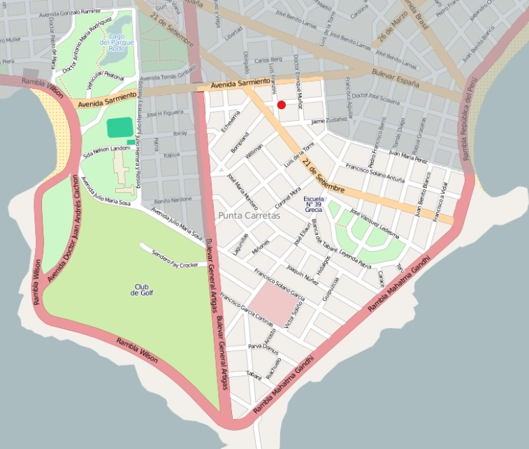 Plano del barrio Punta Carretas, Montevideo